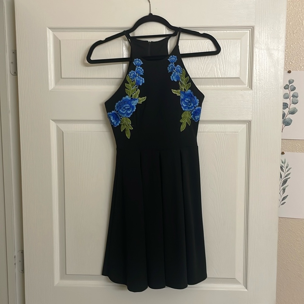 Black/Blue flower Dress